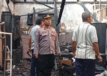 Diduga Korsleting Listrik, Rumah Kos di Banyakan Kediri Ludes Terbakar
