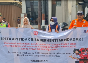 Refleksi Harkitnas ala KAI Daop 7: Gandeng Milenial Kediri, Suarakan Keselamatan di Perlintasan Sebidang