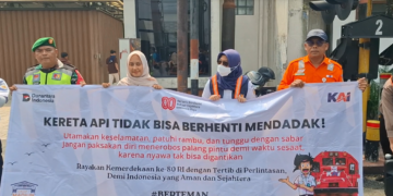 Refleksi Harkitnas ala KAI Daop 7: Gandeng Milenial Kediri, Suarakan Keselamatan di Perlintasan Sebidang