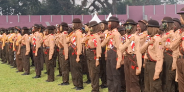 Cetak Generasi Berkarakter, 1.000 Pramuka Garuda Kota Kediri Resmi Dilantik di Stadion Brawijaya