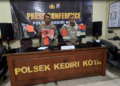 Terekam CCTV Beraksi di Kos Semampir, Dua Bandit Curanmor Lintas Daerah Diringkus Polsek Kediri Kota