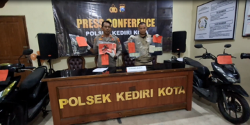 Terekam CCTV Beraksi di Kos Semampir, Dua Bandit Curanmor Lintas Daerah Diringkus Polsek Kediri Kota