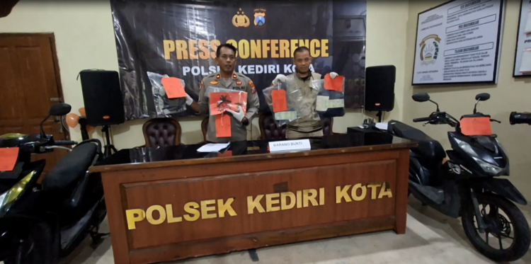 Terekam CCTV Beraksi di Kos Semampir, Dua Bandit Curanmor Lintas Daerah Diringkus Polsek Kediri Kota