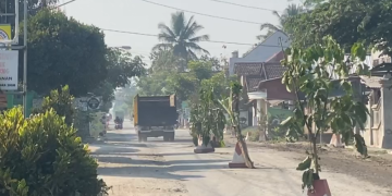 Kesal Janji Perbaikan Meleset, Warga Karangrejo Blitar Tanam Pohon Pisang di Tengah Jalan Rusak
