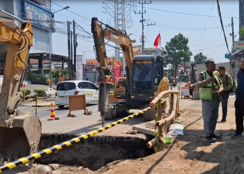 Imbas Perbaikan Drainase, Akses Jalan PB Sudirman Kediri Ditutup hingga 18 Agustus