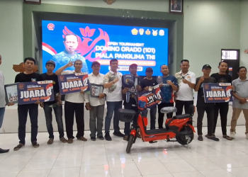 Piala Panglima TNI 2026, 64 Pasangan Antusias Ikuti Turnamen Domino ORADO di Makodim Kediri