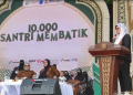 Pecahkan Rekor Dunia, 10 Ribu Lebih Santri Lirboyo Membatik Masal di Lapangan Muktamar