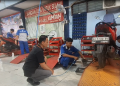 Sambut Hari Jadi Jatim Ke-81, Siswa SMK di Kediri Buka Layanan Servis Motor Gratis