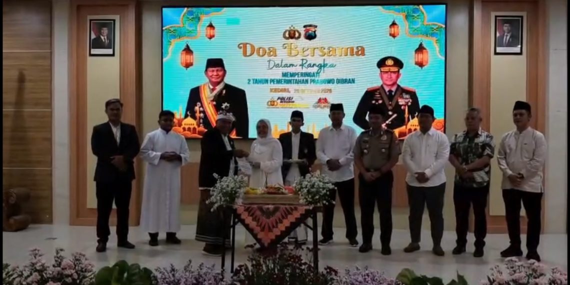 Peringati Dua Tahun Pemerintahan Prabowo-Gibran, Polres Kediri Gelar Doa Bersama Lintas Agama