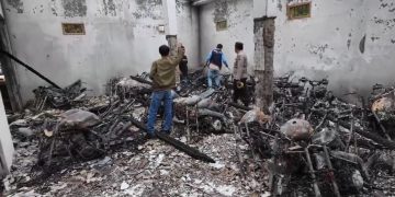 Showroom Motor di Trenggalek Terbakar, 43 Unit Ludes Lahap Si Jago Merah